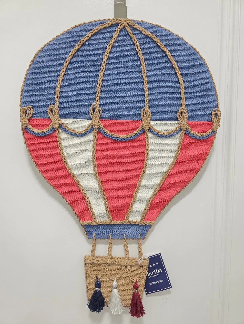 Martha Stewart Patriotic Hot Air Balloon Wall Art Door Decor 4th of July USA - Picture 3 of 6